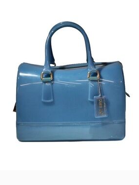 Large size blue furla candy bag